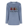 thumbnail image 6 of asdoklhq Christmas Clearance under $5, Christmas Gifts for Women Women鈥榮 and Winter Casual Temperament Fashion Plush Warm Underlay Christmas Print Sweater Long Sleeve Round Neck Top, 6 of 6