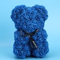 thumbnail image 4 of Unique Cute Bear Shape Simulation Artificial Rose Flower with Bowknot Decor for Valentine's DayDark Blue, 4 of 5