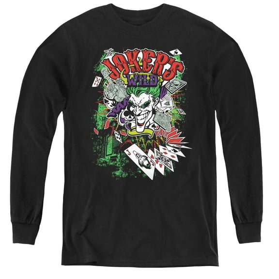 Batman - Jokers Wild - Youth Long Sleeve Shirt - Medium
