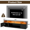 thumbnail image 2 of Aphthongs 90" LED TV Stand with Power Outlet for 100/90/85 Inch TVs, High Glossy Modern Entertainment Center TV Media Console Gaming with 2 Storage Cabinets for Living Room, Bedroom, 2 of 8