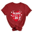 thumbnail image 4 of BiZtdJrK Women Casual Summer T Shirts Heart Print Short Sleeve Crew Neck Tee Tops Lightweight Graphic Tees Valentine's Day Clothes Red M, 4 of 5