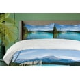 thumbnail image 4 of Ambesonne Landscape Duvet Cover Sets, Canadian Lake Castle, 2-Queen, Turquoise Green, 4 of 7