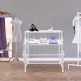 thumbnail image 2 of ToppiJoy Set of 2 Industrial Retail Display Tables, Standing Clothing Shoes Display Rack for Retail Store, Hotel, office (White), 2 of 16