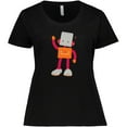 thumbnail image 3 of Inktastic Cute Robot, Smiling Robot, Colorful Robot Women's Plus Size T-Shirt, 3 of 5