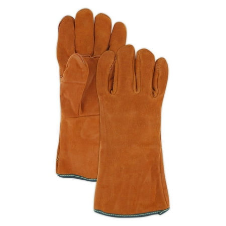 Magid Weld Pro 6701fl Tan Split Cow Leather Jersey Lined Fireplace
