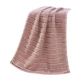 thumbnail image 2 of HOZVOMI Striped Corals Fleece Towel for Face Washing Bathing Drying Hair Soft Absorbent Comfortable Design Ideal for Everyday Use, 2 of 6