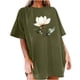 thumbnail image 1 of Camisetas de Manga Corta para las Mujeres Impresión Floral Cuello Redondo Gota Hombro Manga Superior Moda Casual para Verano Camisetas de Manga Corta para las Mujeres, 1 of 7