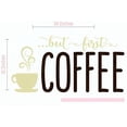thumbnail image 2 of But First Coffee Vinyl Wall Decals Kitchen Décor Stickers Quote Wall Art, 23x12-Inch, Beige/Chocolate, 2 of 5