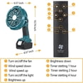 thumbnail image 4 of Ventilador Vertical para Bosch/Milwaukee/Ryobi/BlackDecker/Craftsman/Makita BL1830 para Dewalt DCB183 Batería de Litio de 14.4-20V, 4 of 13