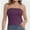 Purple, variant on Strapless Crop Tube Tops for Women Solid Color Trendy Sexy Cami Tops