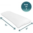 thumbnail image 5 of Micropuff Body Pillow Covers with Zipper - Soft Brushed Microfiber Body Protector, Noiseless and Only Quality Fabrics Used Body Pillowcase with Zipper 20x55 (2 Pack) White, 5 of 8