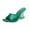 Green, variant on Women's Square Open Toe Solid Color Satin Mule Slide Heeled Sandals Transparent Wedge Heel Fashion Slip On Sandals Black,40