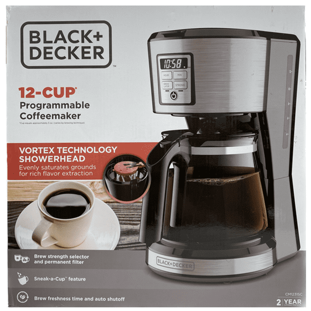 BLACK+DECKER 12 Cup Progammable Coffee Maker CM1231SC (REFURBISHED
