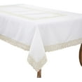 thumbnail image 3 of Fennco Styles Braid Embroidered Metallic Border Tablecloth 65"X 104"L - Gold Table Cover for Home Décor, Everyday Use, Christmas, Banquets and Special Events, 3 of 4