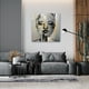 thumbnail image 2 of Cuadro  decorativo moderno para sala o recamara Silueta de Rostro de Mujer con Toques Dorados Tipo Pintura Moderno Estilo Abstracto Acabado Galería Listo para Colgar Maxigráfica Shop  Cuadro Retrato Abstracto, 2 of 8