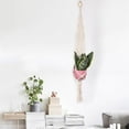 thumbnail image 3 of kusrkot Cotton Handmade Macrame Rope Hanging Basket Flower Pot Holder Plant Hanger 8 8, 3 of 7