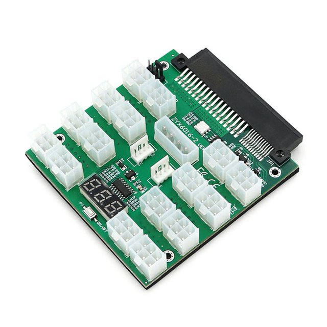 Placa Conexión Alimentación ATX 16x 6 Pines (interfaz 18 + 12 Pines) Una Versión Mejorada Adecuada para PSU La Marca Y Minería BTC