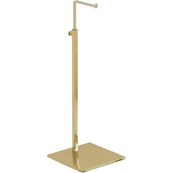 Xuet Heavy Duty Handbag Display Stand, Adjustable Height Single Hook Purse Holder Rack, Sturdy Metal Organizer for Tabletop (Gold)
