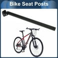 thumbnail image 4 of Unique Bargains Bike Seat Post Bike Saddle Post Seat Tube Aluminum Alloy Black Extra Long Adjustable Angle with Fixing Clip Black 28.6*450mm, 4 of 7
