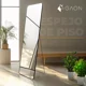 thumbnail image 3 of Espejo de Piso Cuerpo Completo con Soporte y Marco de Metal de Diseño Minimalista - Espejo de Pie y Pared para Recamara Dormitorio Sala e Interiores Decorativo, 3 of 10