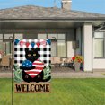 thumbnail image 3 of AMHNF Black Cat With American Flag Heart Welcome Garden Flag For Home Outdoor Garden Yard Decor 12x18 inch, 3 of 5