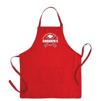 ThisWear BBQ Grill Accessories Everything Tastes Better Off Grandpas Grill Chef Apron Two Pocket Apron Red