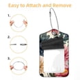 thumbnail image 2 of Square PU Leather 2 Pack Travel Tag - Bag Tag - Suitcase Tag with Privacy Cover and Stainless Steel Ring - Suitable for Travel, Backpack, and Handbag Flower, 2 of 7