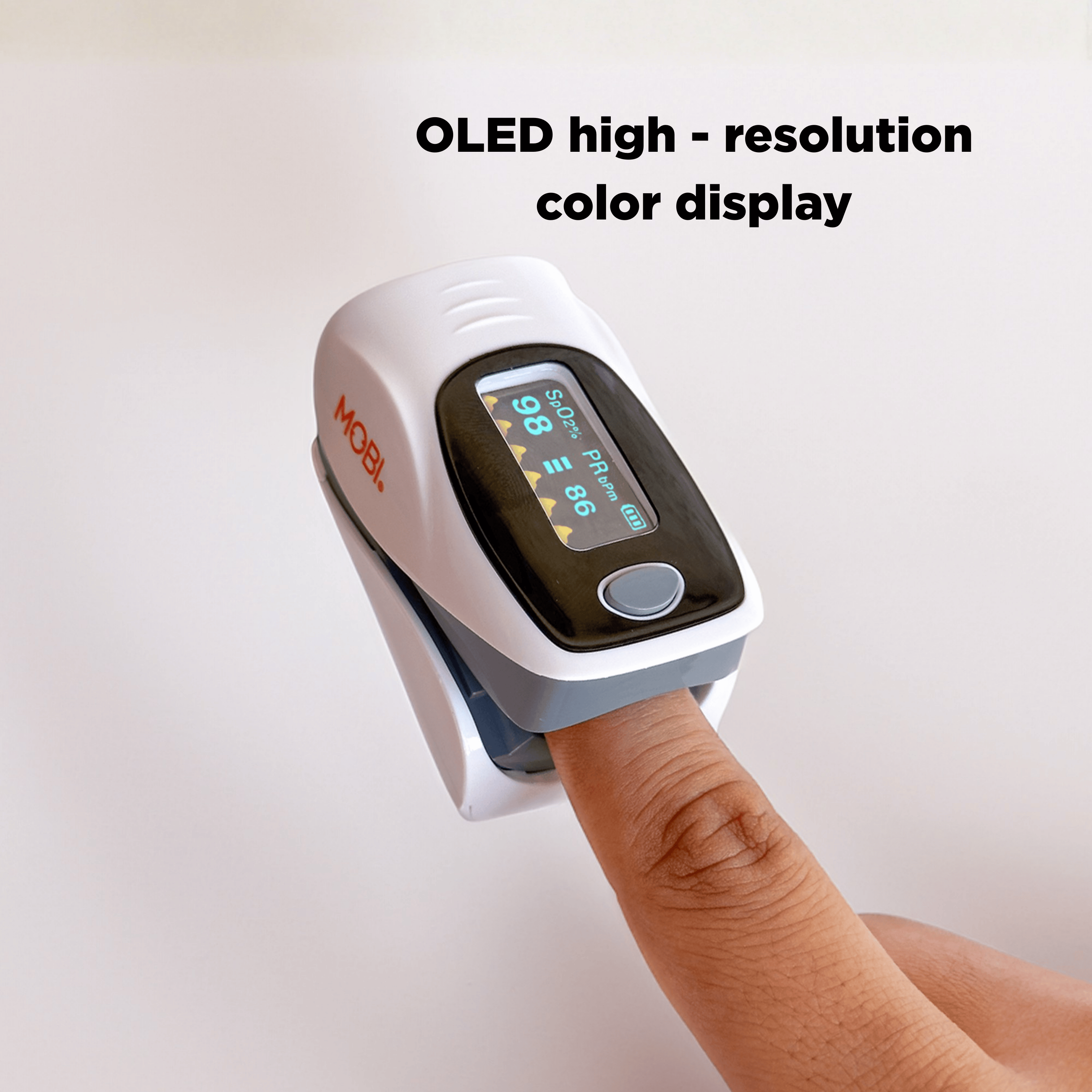 MOBI Digital Fingertip Pulse Oximeter with OLED Display photo 2