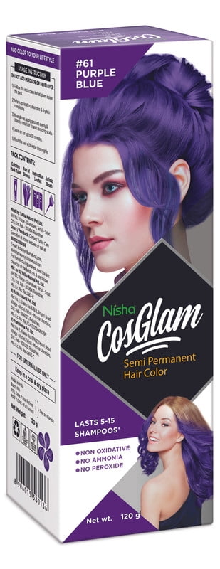 Nisha Cosglam Semi Permanent Hair Color Crazy Green, Non-Oxidative