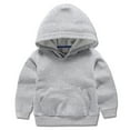 thumbnail image 4 of Gifts for Family Clearance 1-8Years Toddler Kids Boys Girls Fashion Cute Color Long Sleeved Casual Sports Tracksuits Hooded Gray 18-24 Months, 4 of 4