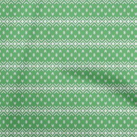 oneOone Silk Tabby Sea Green Fabric Ikat Diy Clothing Quilting Fabric Print Fabric By Yard 42 Inch Wide