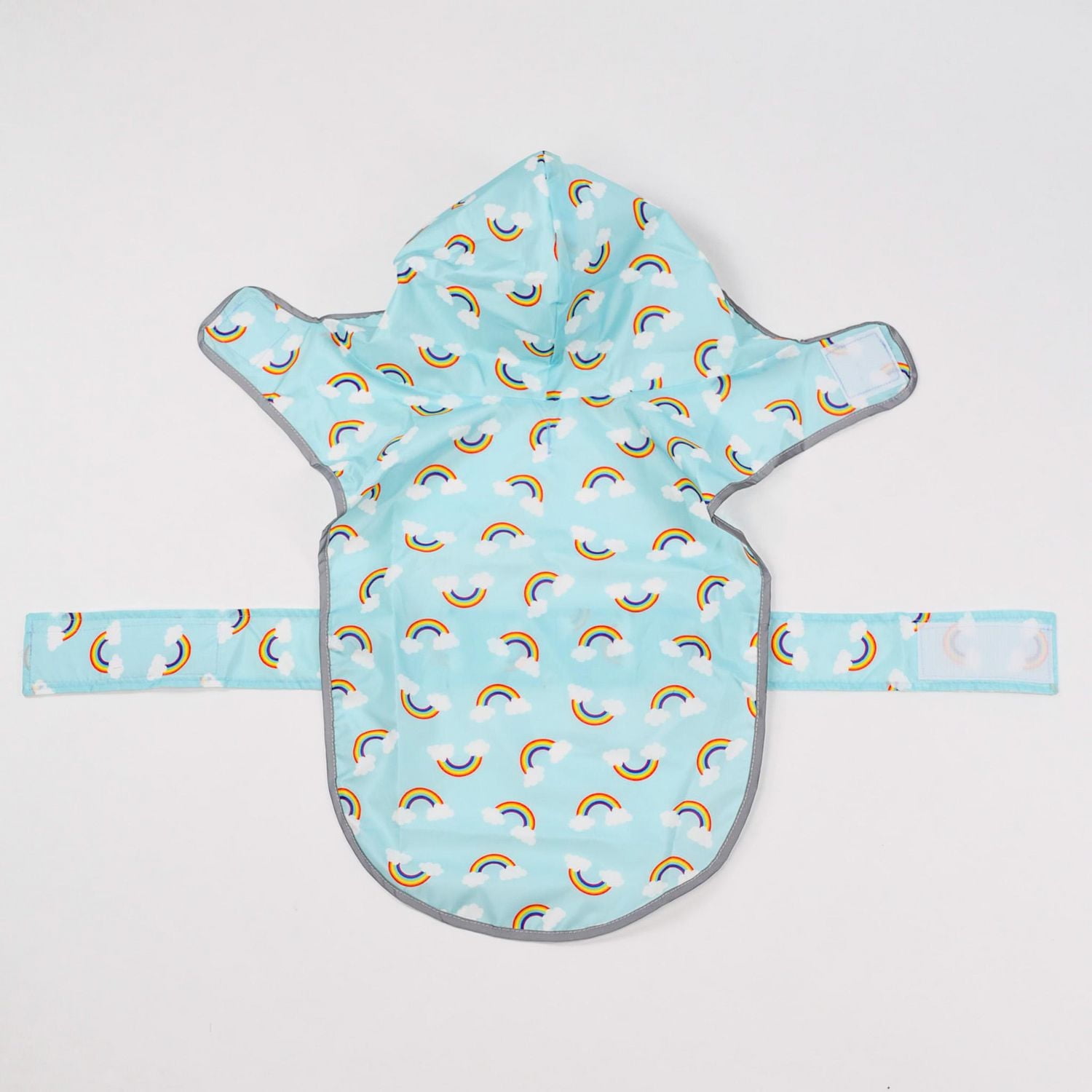 Fetchwear Dog Clothes: Rainbow Raincoat, Size XS-XL