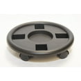 Mainstays 14.5 inch Round Resin Black Plant Caddy with Locking Wheels