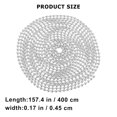 thumbnail image 2 of 1 Jeu 4,5 Mm 4 Mètres Chaîne à Rouleaux Perlés Traction Extension de Chaîne avec 20 Connecteurs, 2 of 9