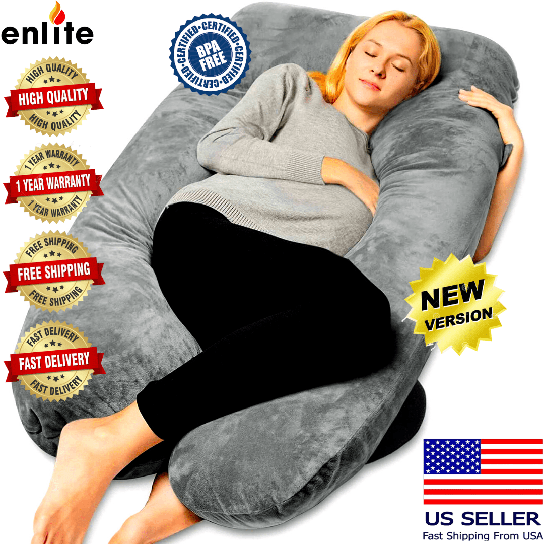 Enlite Pregnancy Pillow U Shape Full Body Pillow & Maternity Support