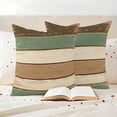 thumbnail image 4 of Pack of 2 Outdoor Pillow Covers 24x24 Inch Waterproof Farmhouse Sage Green Brown Throw Pillow Covers,Decorative Couch Pillow Shams Protectors Country Vintage Wooden Patio Pillowcases Cushion Covers, 4 of 8