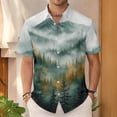 thumbnail image 6 of adaychics Men's Hawaiian Shirts Pine Tree Short Sleeve Lapel Button Up Beach Shirts Summer Clothes for Leisure, 6 of 7