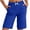 01 Blue, variant on Summer Pants for Women,Womens Casual Summer Shorts Bermuda Wide Leg Knee Length Elastic Waisted Lightweight Comfy Lounge Short with Pocket