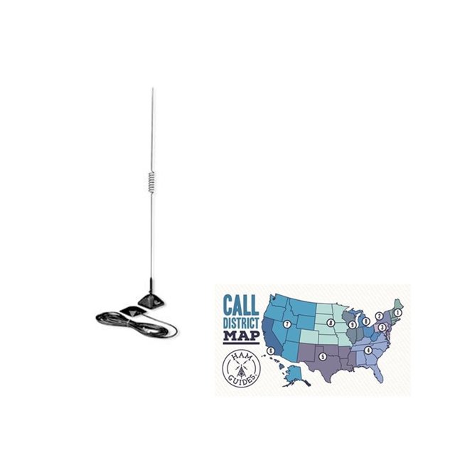 Larsen Antenne en Verre, 2m/70cm et Guides de Jambon Ensemble de Cartes de Référence TM Pocket