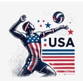 thumbnail image 4 of USA Volleyball Adult White Crew Neck Short Sleeve Tee-XS, 4 of 4