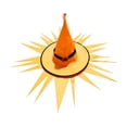 thumbnail image 2 of LED Light Up Jagged Witch Hat with Glowing Ghost Effect, Battery-Powered Halloween Yard Decor, Illuminated Party Prop for Walkway, Lawn and Spooky Outdoor Patio Decoration, E, 2 of 6