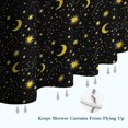 thumbnail image 6 of Black Star Moon Pattern Shower Curtain 72"x72" ,Bathroom Decorative Shower Curtains Set with 12 Hooks,Modern Waterproof Washable Shower Curtain, 6 of 6