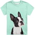 thumbnail image 1 of T-Shirt Respirant à Manches Courtes Tee Top Graphique Col Rond pour 3-16 Ans, 1 of 3