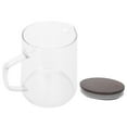 thumbnail image 4 of NFTIGB 500ml (16.9 oz) Clear Borosilicate Glass Coffee Pot with Wood Lid, Heat-Resistant Decanter for Tea Milk Juice, Ergonomic Handle, Household Kitchen Appliance Essentials, 4 of 9