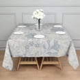 thumbnail image 2 of Floral Square Tablecloth 42x42in(107x107cm) – Waterproof Polyester Printed Table Cover, Wrinkle Resistant & Washable for Kitchen Dining Picnic Party Decor, Thanksgiving,Christmas, Spring,Flower, 2 of 6