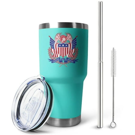 

Eagle123 Stainless Steel Tumbler 30 Oz Coffee Travel Cup Vacuum Insulated & Double Wall with Leakproof Sliding Lid | Great for Hot Drinks and Cold Beverages
