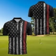 thumbnail image 4 of Yuyamidu Men and Women Matching Outfits Black American Flag Sleeveless Golf Shirt for Women Quick Dry Short Sleeve Golf Shirts for Men 4th of July Couple Matching Outfits, Men's XL, 4 of 6