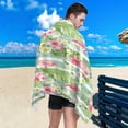 thumbnail image 5 of SKYSONIC Beach Towels 30"x60", Tropical Flamingo Flowers Camping Towels Summer Floral Strips Sand Free Beach Towel, Large Beach Towels Quick Dry Bath Travel Towels Pool Yoga Beach Mat for Men Women, 5 of 7