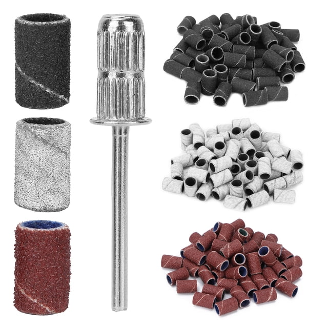 Nail Sanding Bands, Abrasion Resistance 180 Sanding Bands 80/120/180 Set 210 Pcs For Nail Drill Bits ANGGREK No