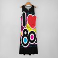 thumbnail image 6 of I Love The 80's Retro Heart Long Dress Dress for Women Women's Luxury Party Dress, 6 of 8